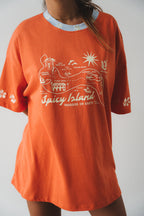 Spicy Dugong Spicy Island Tee in BURNT ORANGE in Single