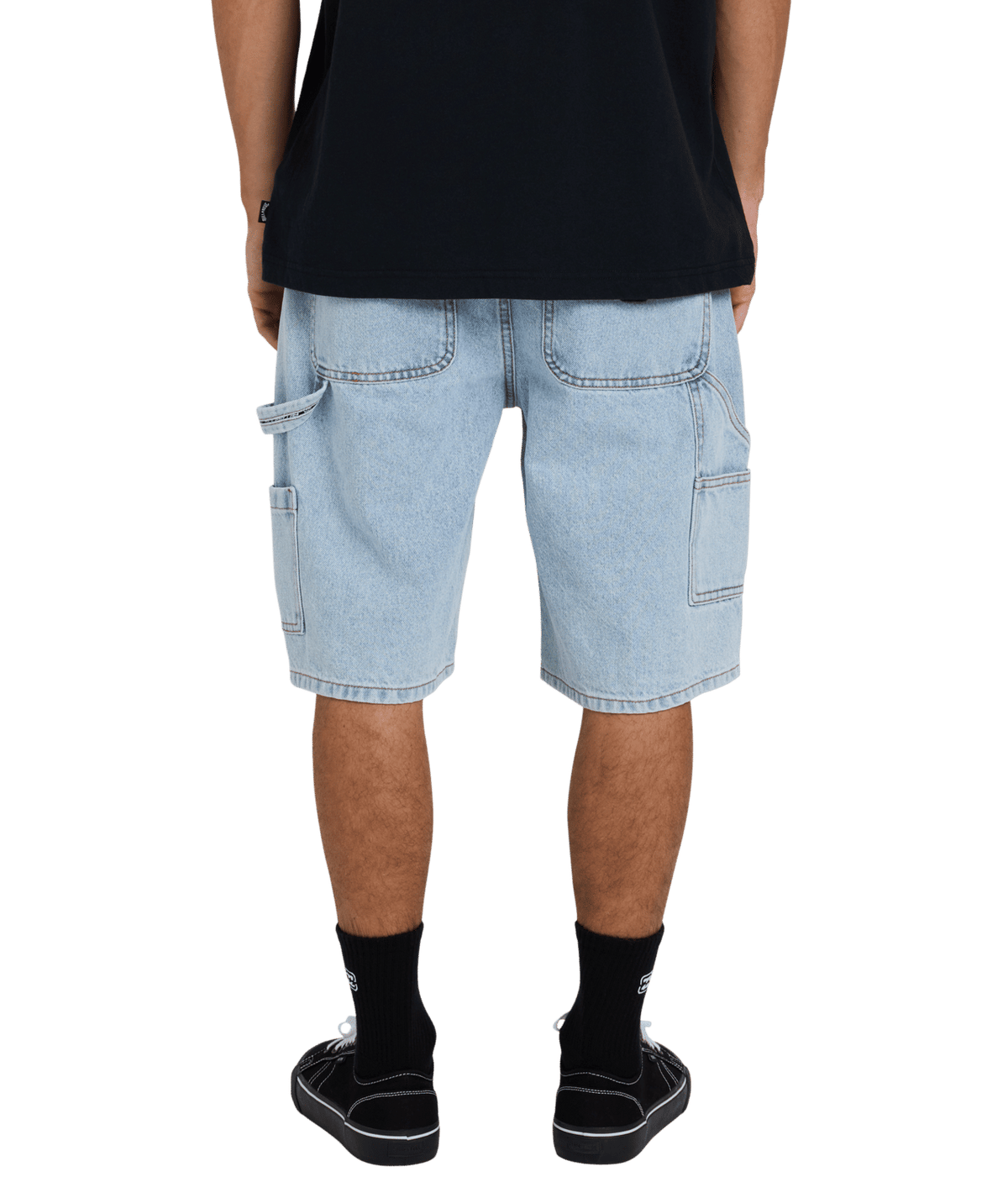 Billabong Mens Bad Dog Workwear Denim Shorts in Washed Indigo