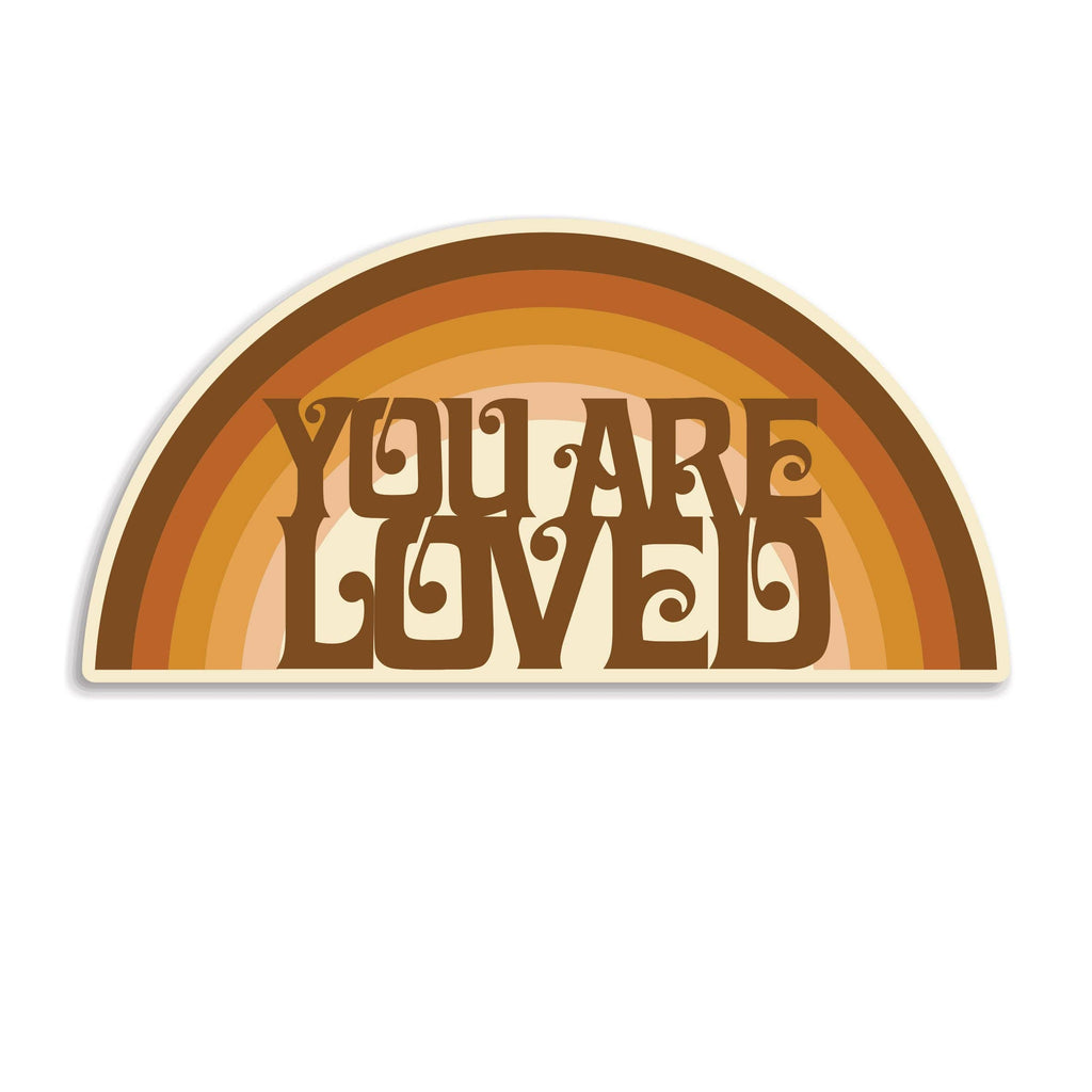 You Are Loved Rainbow Waterproof vinyl Sticker