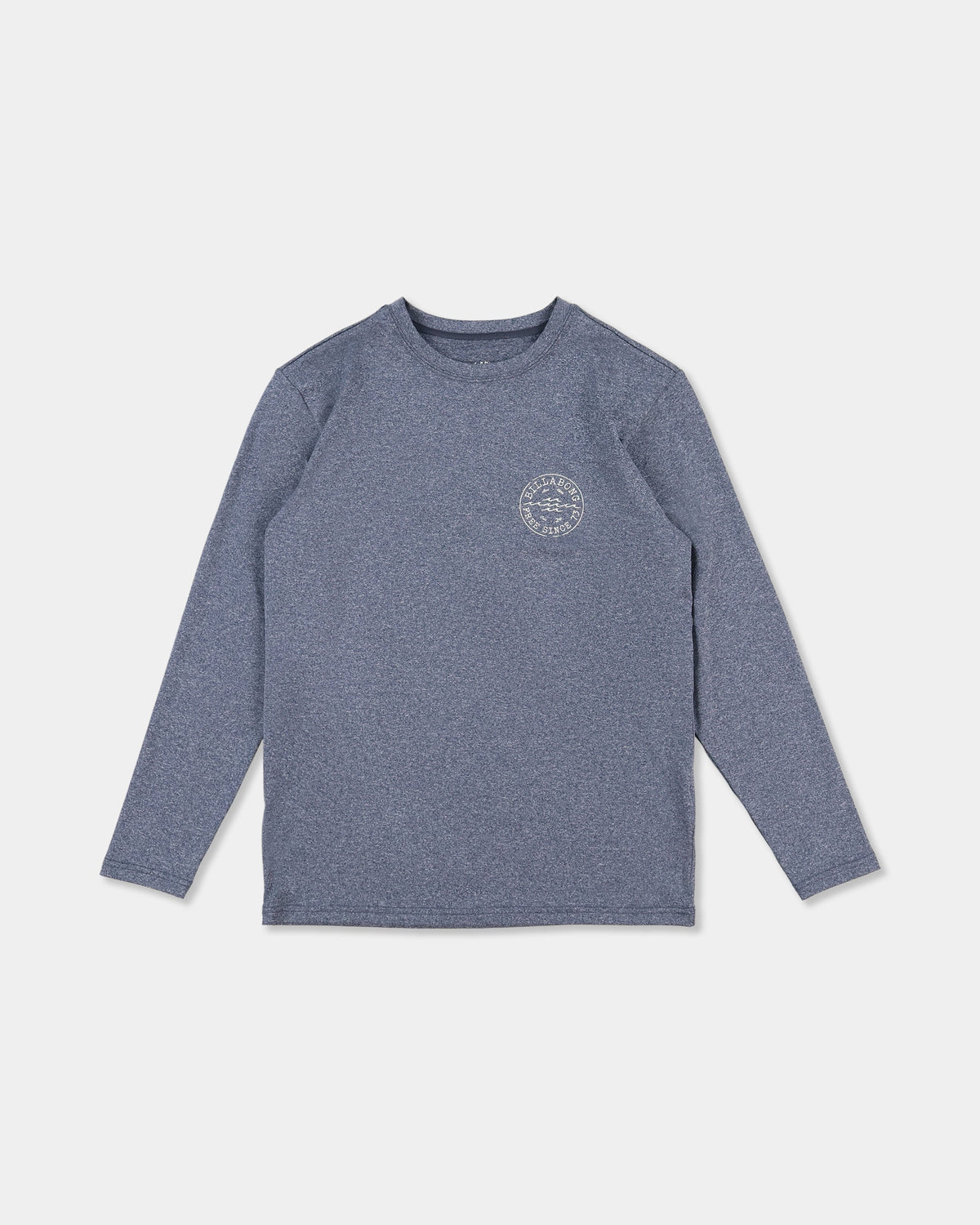 Billabong Boys 8-16 Big Wave Daz UPF 50 Long Sleeve Rashguard in Navy Heather