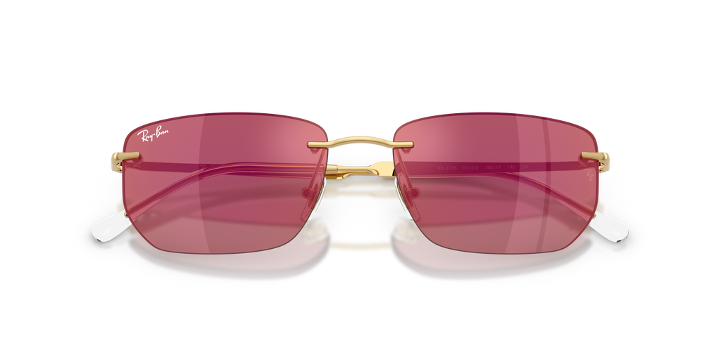 Ray-Ban® ARISTA DARK VIOLET MIRROR RED in Arista Gold