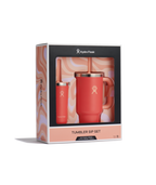 Hydro Flask 32 Oz Wide Mouth Bundle in Bright Side Pink