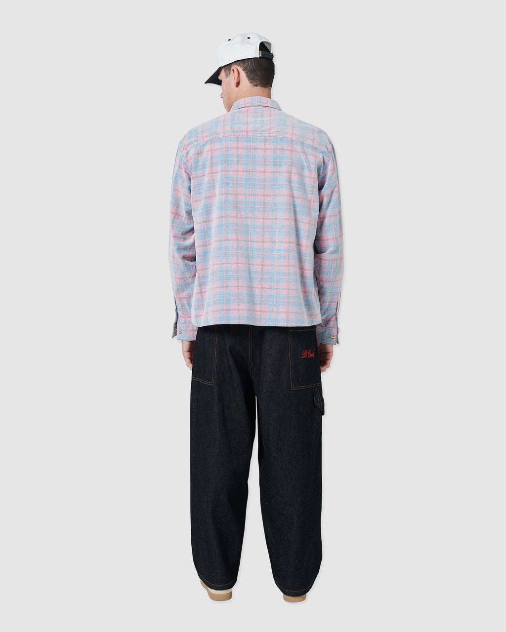 B. Cools Cabin Shirt Pink Cord Plaid in Single
