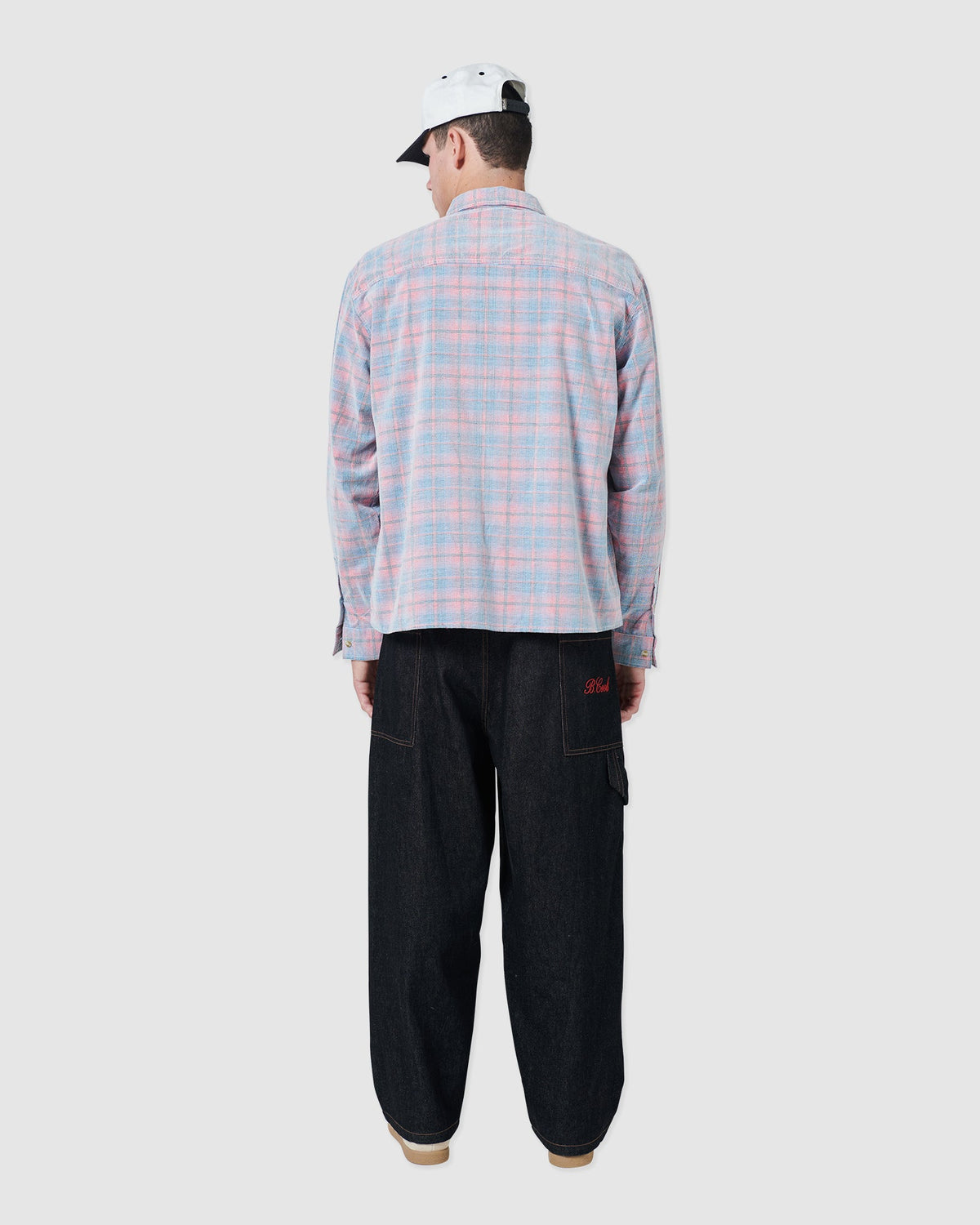 B. Cools Cabin Shirt Pink Cord Plaid in Single