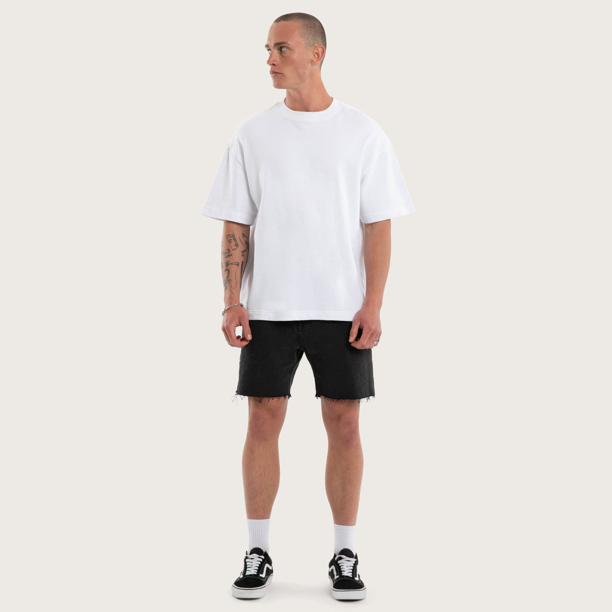 Kiss Chacey KS5 Slim Denim Short in Vintage Black