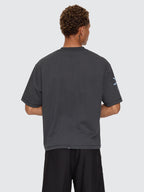 Thrills Co Stars Aligned Oversize Box Crop Tee - Carbon in Carbon