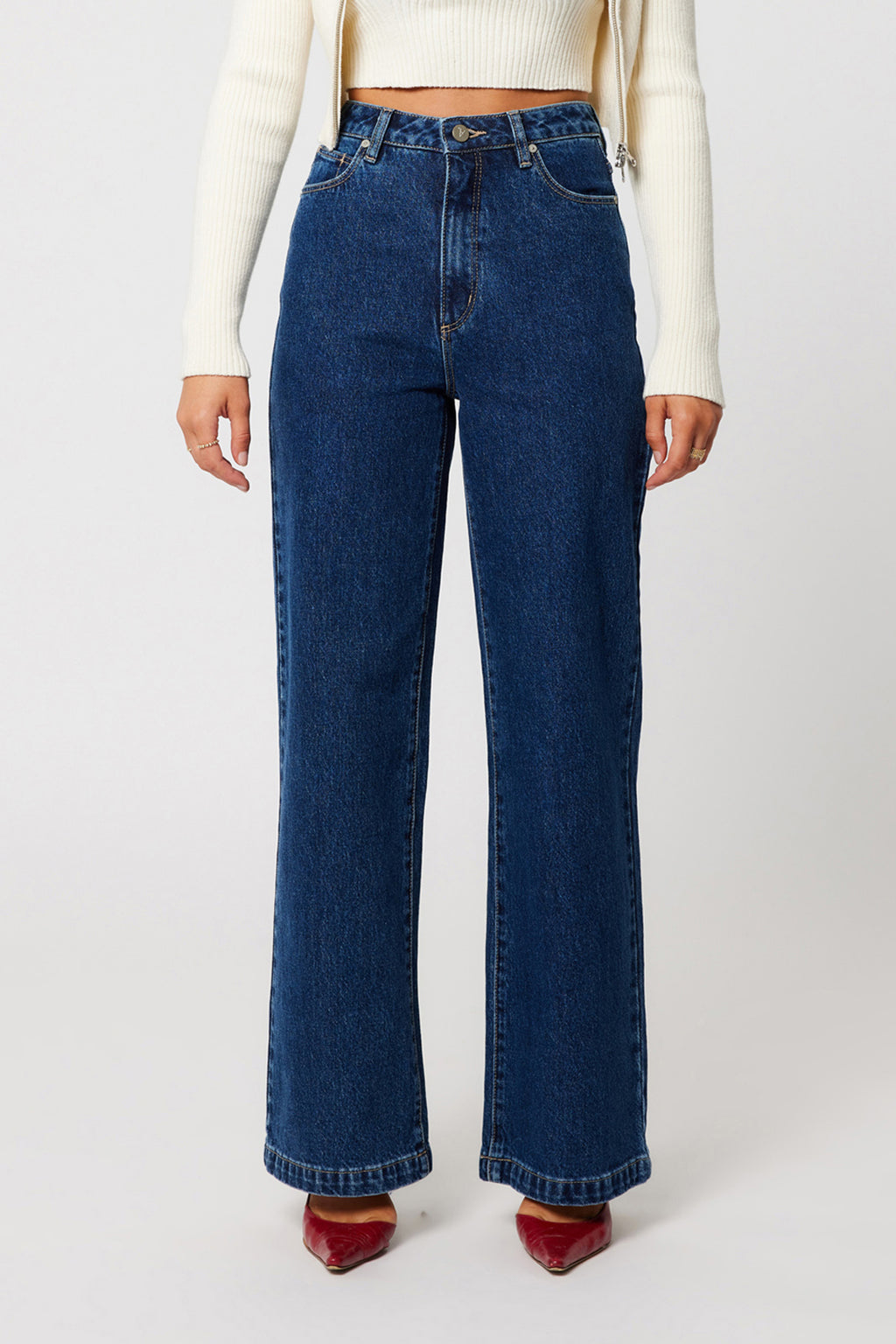 Abrand Jeans 94 Wide Tara in DARK BLUE