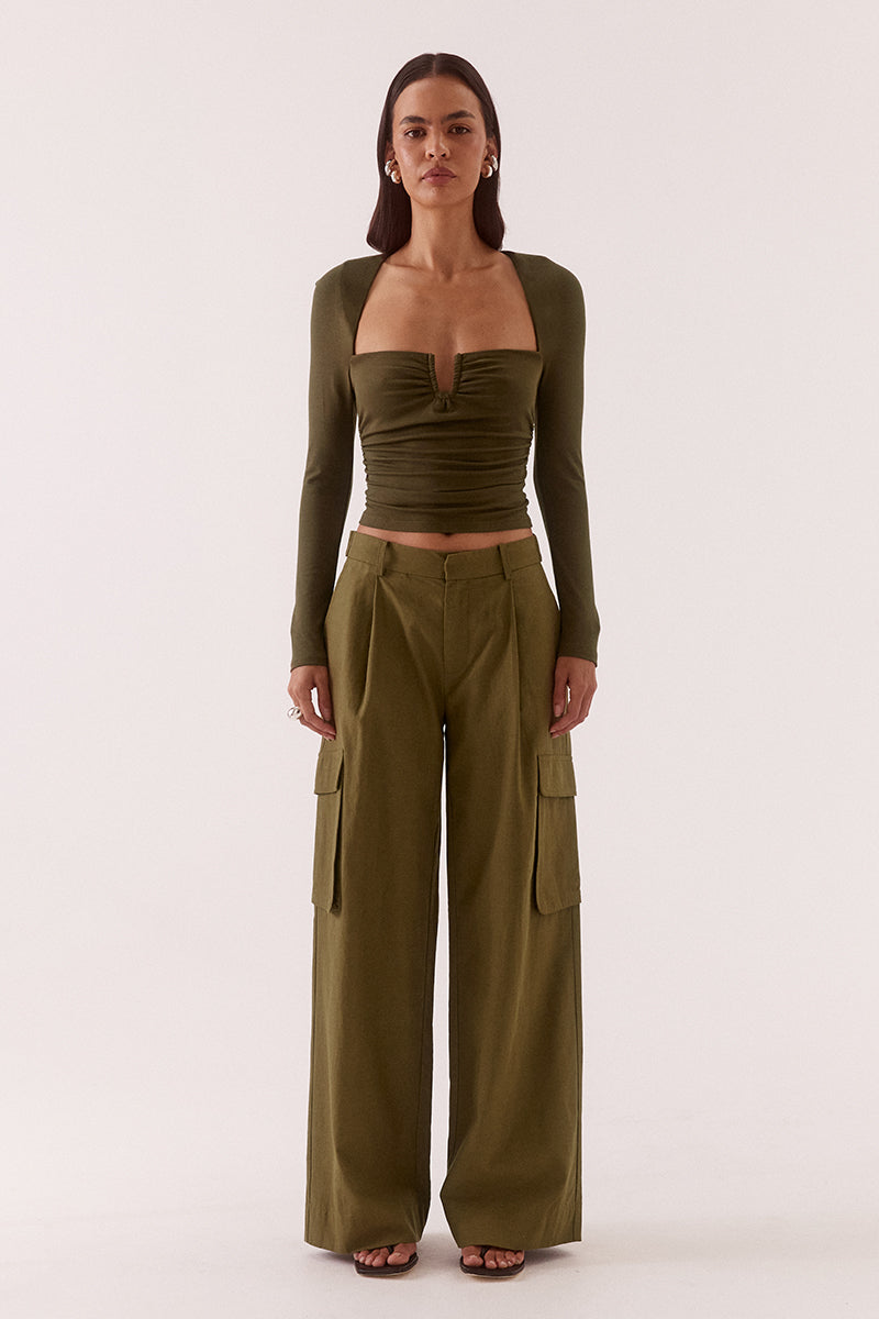 Sovere LOLA TOP - KHAKI in KHAKI