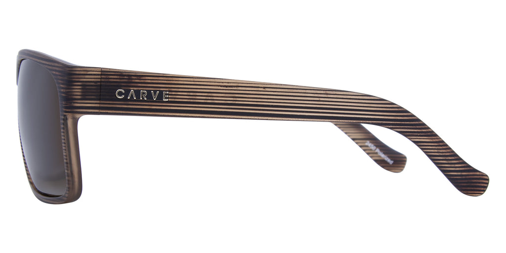 Carve Vendetta - Matte Brown Translucent Streak Frame Brown Polarized Lens in Single