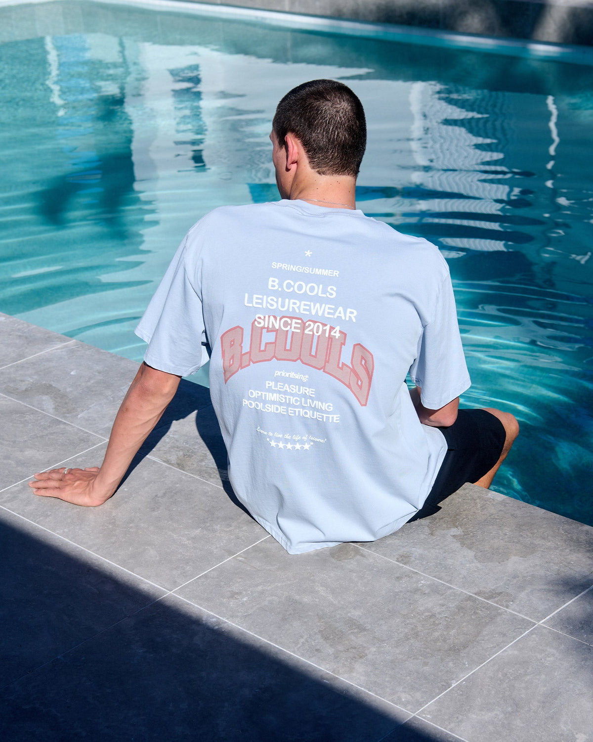 B. Cools stamp t-shirt blue in Single