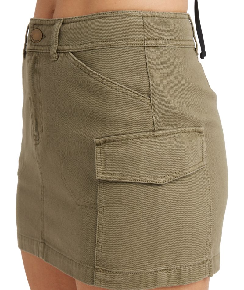 Billabong Hilary Cargo Skirt in CANTEEN