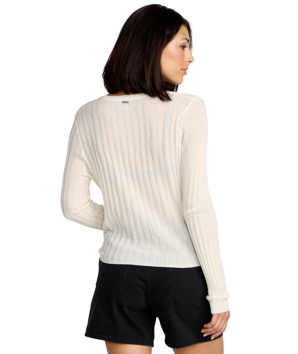 Volcom Pulp Stitchin Cardi in STAR WHITE