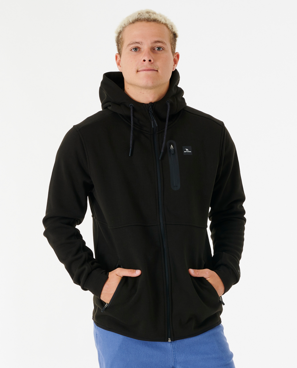 Rip Curl Anti Series Departed Zip Thr in BLACK