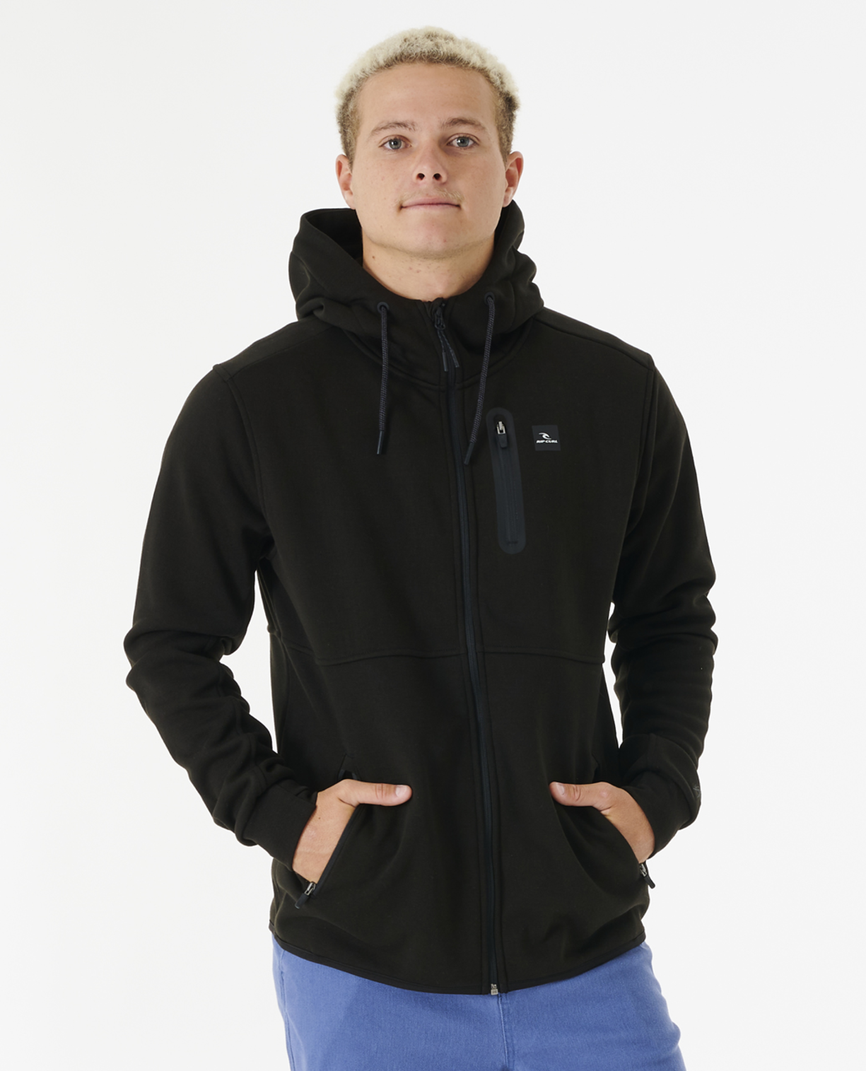 Rip Curl Anti Series Departed Zip Thr in BLACK