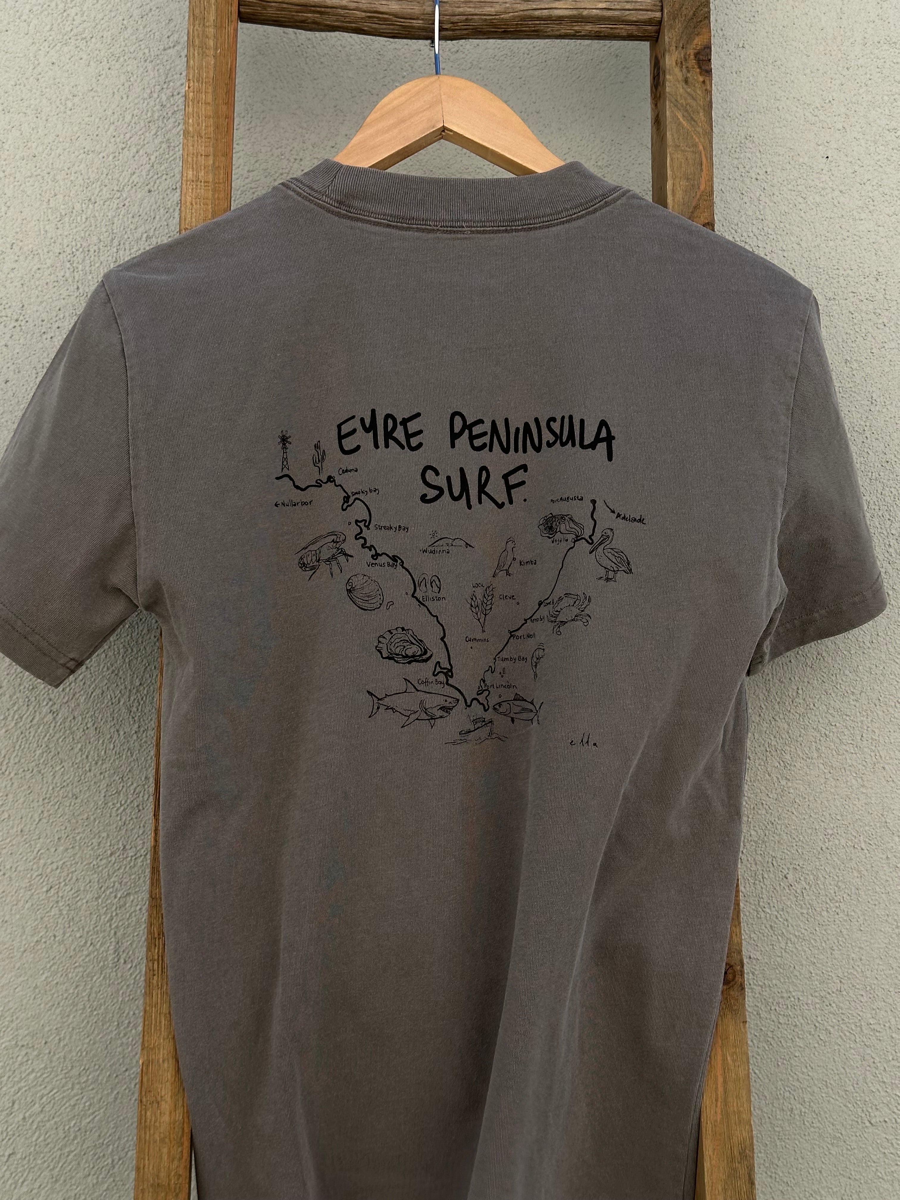 EP SURF Mens Map Tee - Faded Grey/Black
