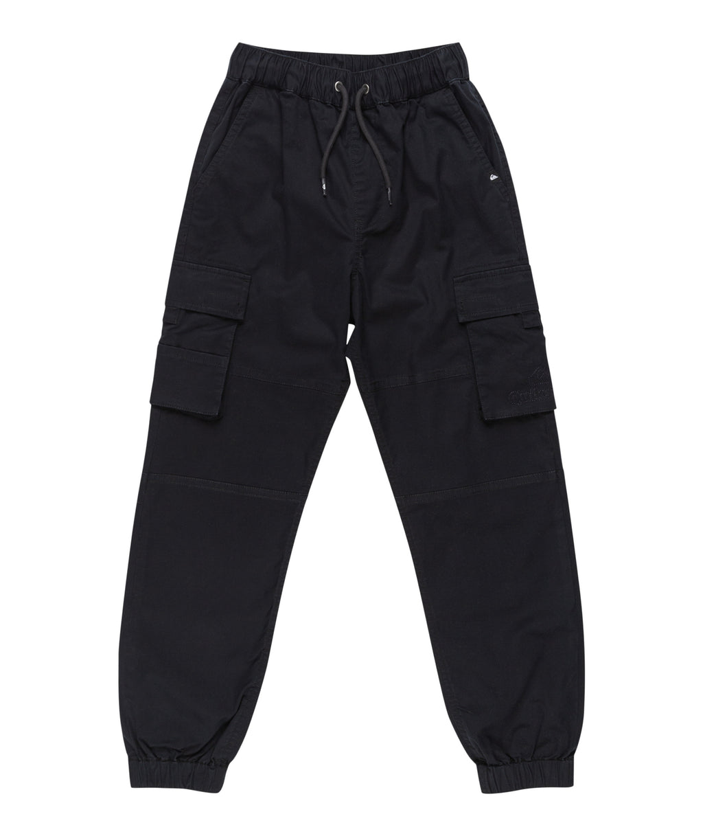 Quiksilver We Get By Cargo Surf Pant Yout in BLACK