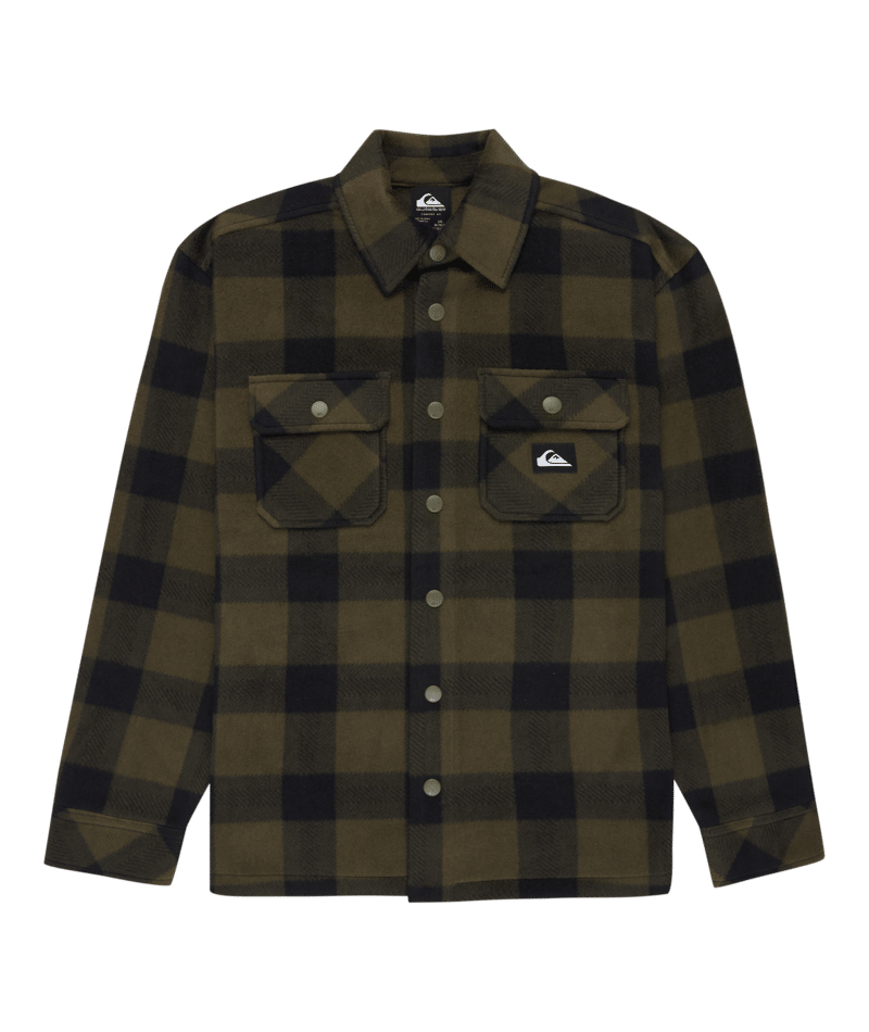Quiksilver Bering Strait Check Shirt Yth in BERING STRAIT GRAPE LEAF