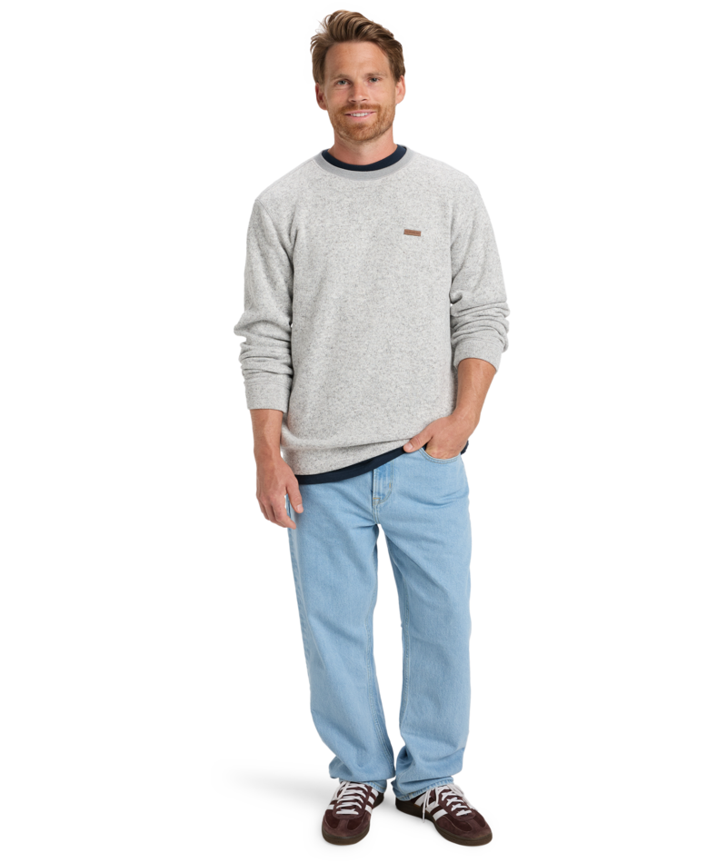Quiksilver Keller Crew in LIGHT GREY HEATHER