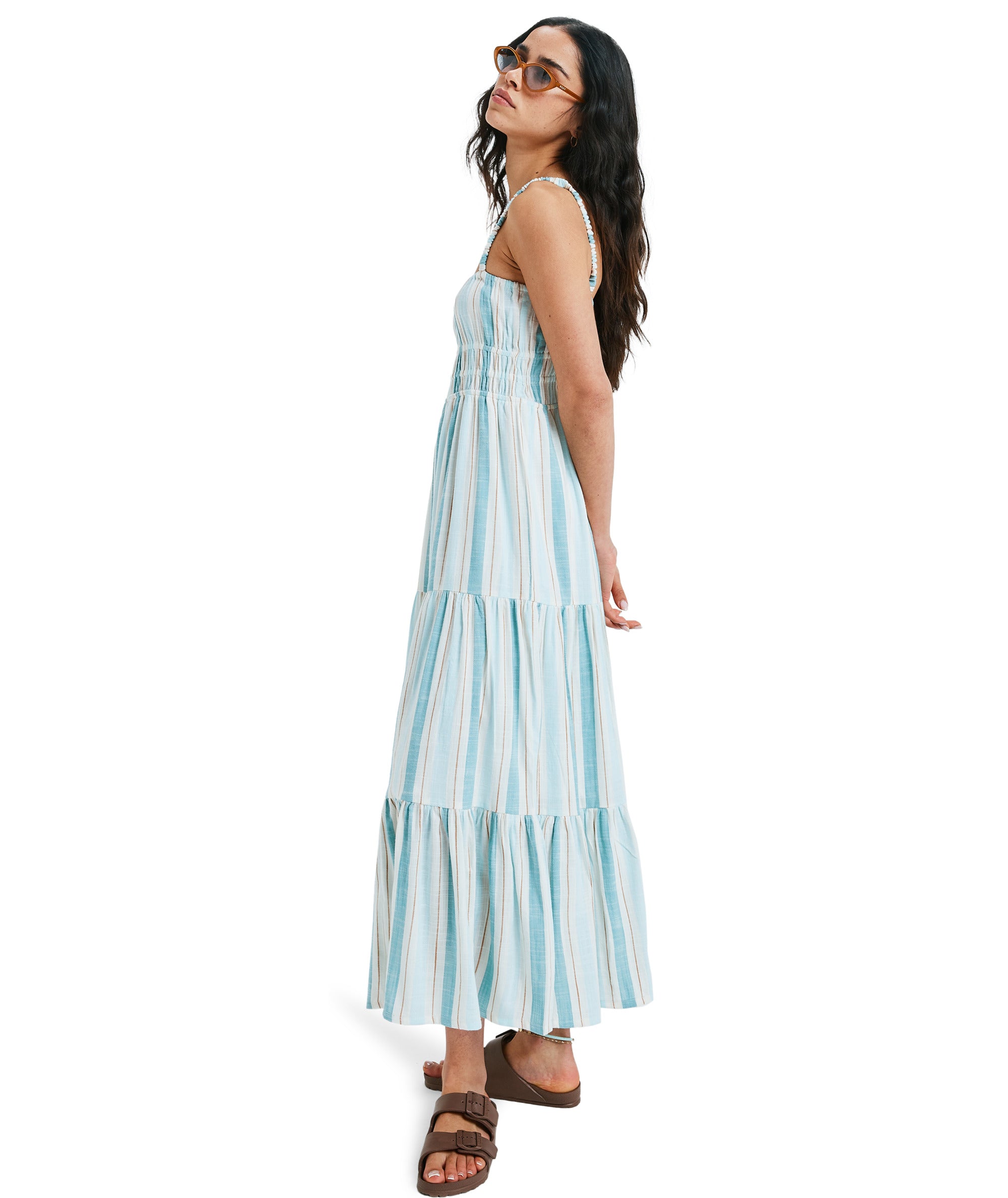 Roxy Sunshine Coastline Stripe in EGRET CARVER STRIPE