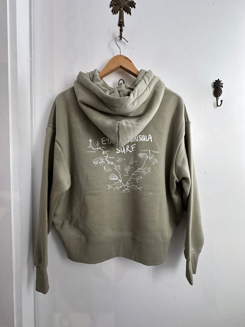 EP SURF Womens Map Hood - Eucalyptus