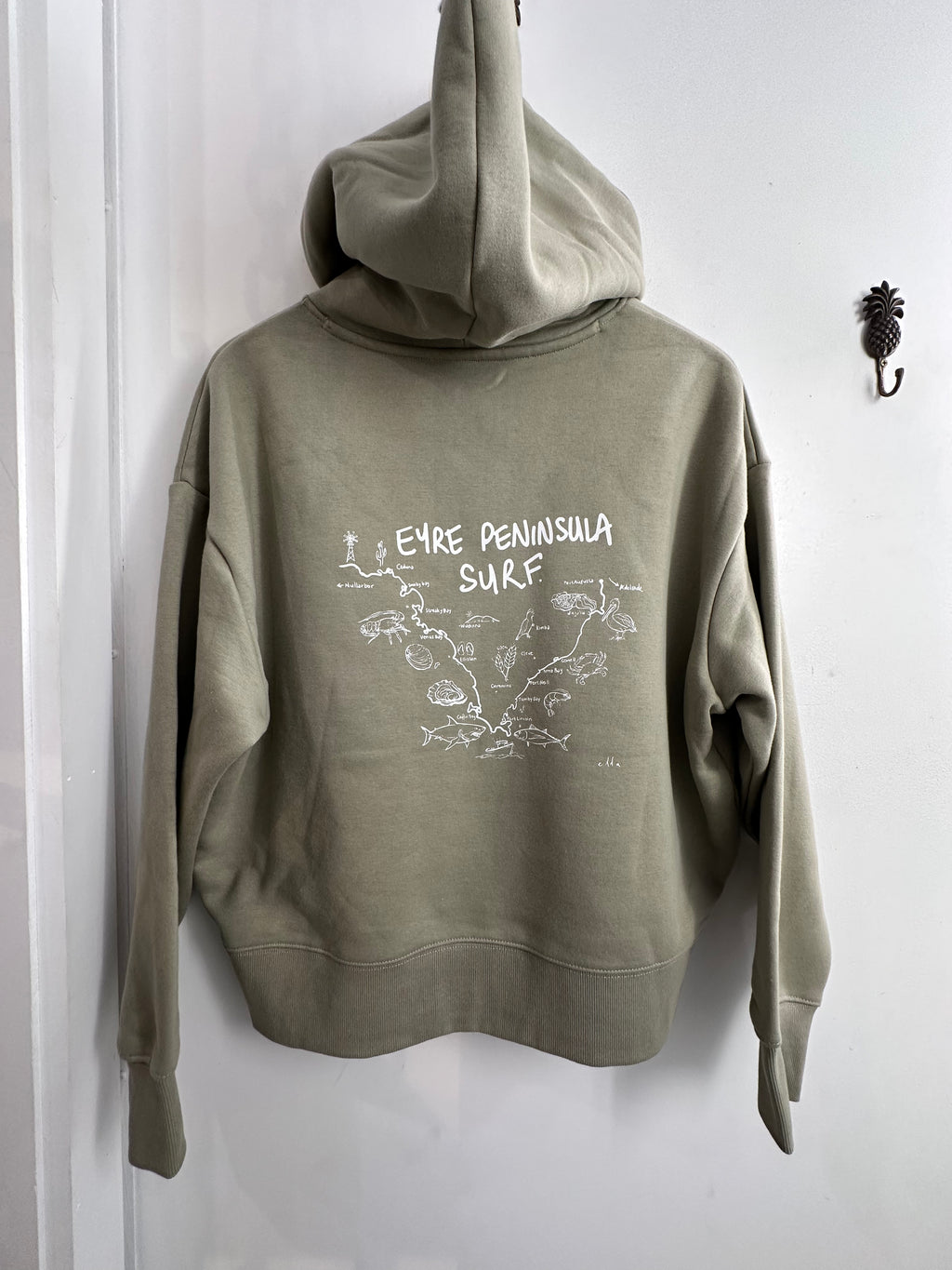 EP SURF Womens Map Hood - Eucalyptus