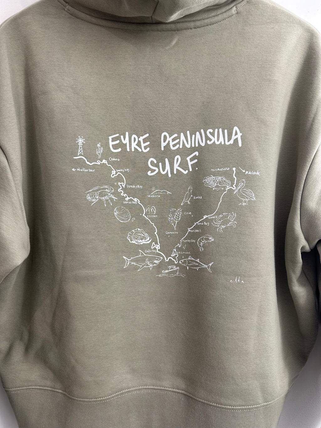 EP SURF Womens Map Hood - Eucalyptus