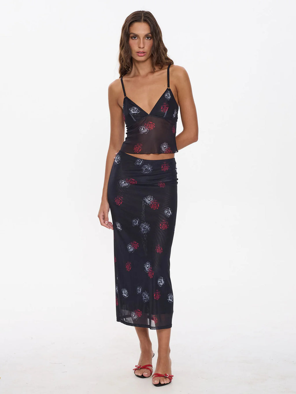 Thrills Co Perfect Illusion Mesh Top - Black