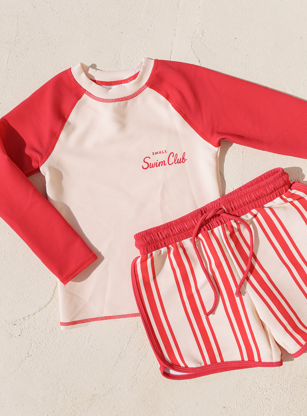 Small Swim Club Stripe Swim Short in Stripe