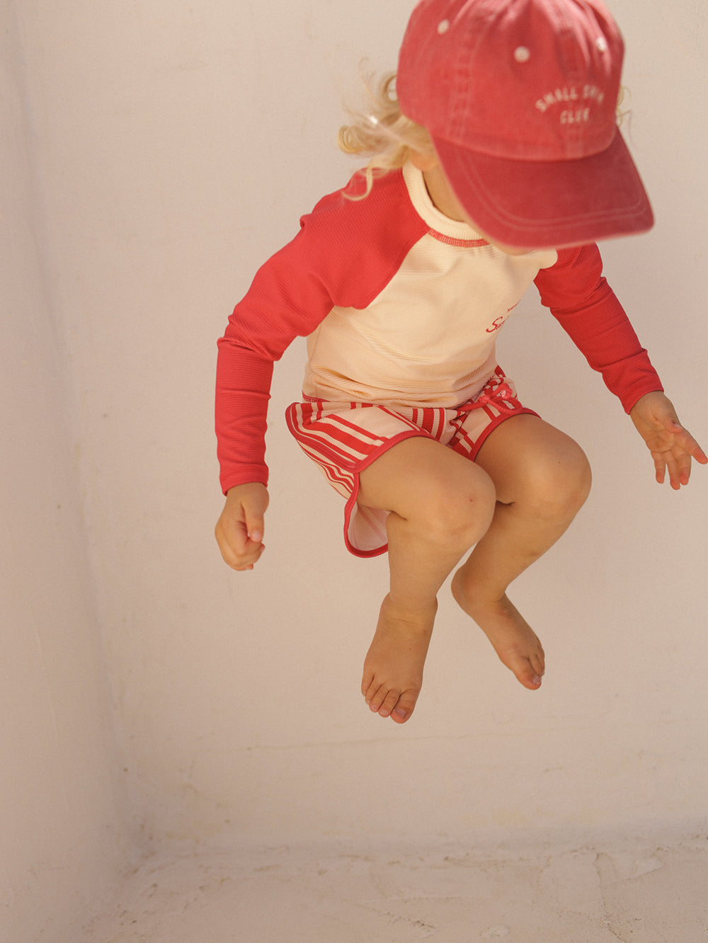 Small Swim Club Stripe Swim Short in Stripe