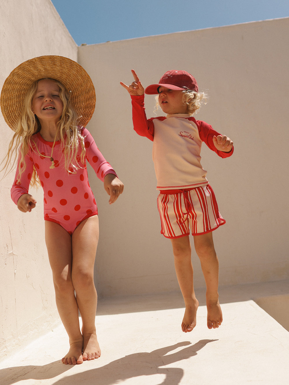 Small Swim Club Stripe Swim Short in Stripe