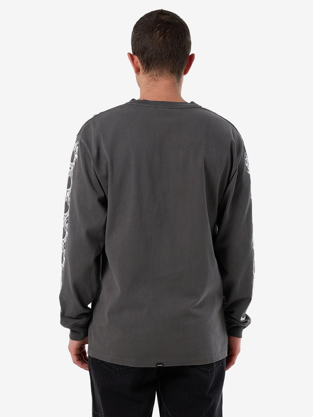 Thrills Peaceful Chaos Oversize Fit Long Sleeve Tee - Merch Black in Merch Black