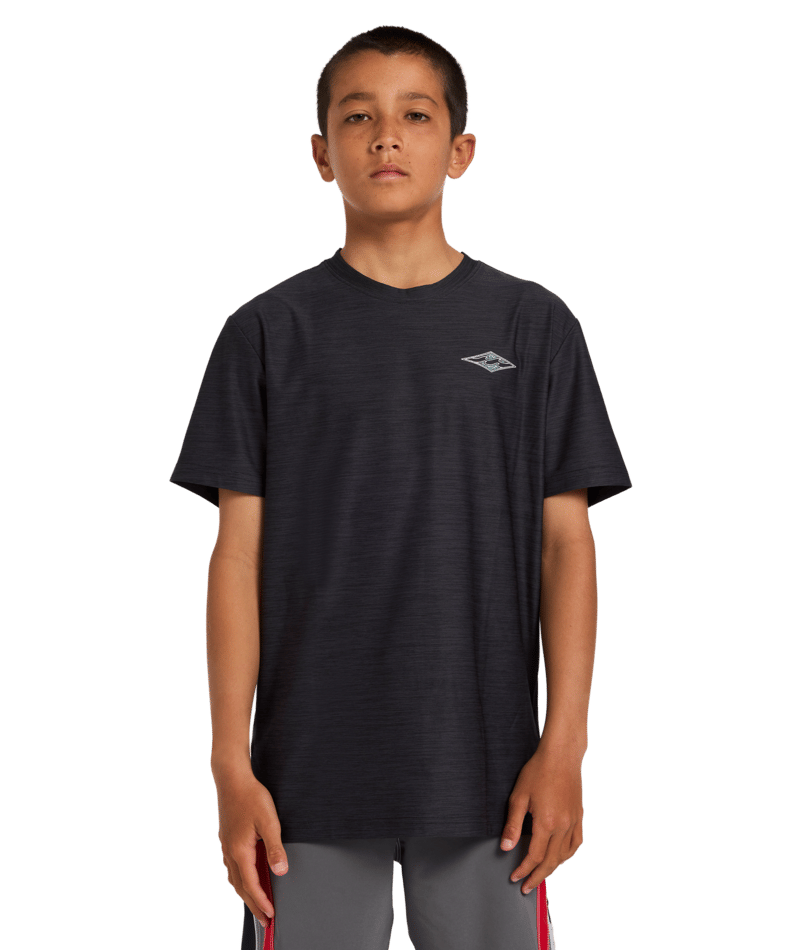 Billabong Boys Diamond Shoreline Lf Ss in BLACK HEATHER