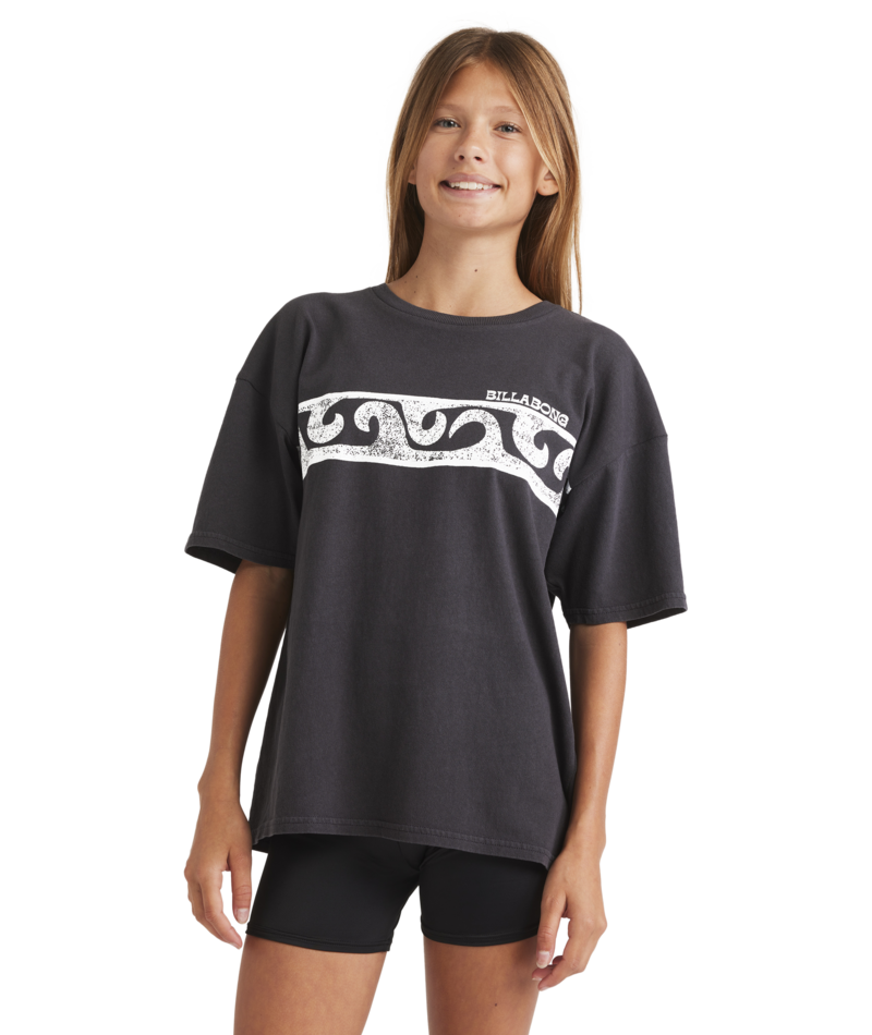 Billabong Wave Fade Jnr Tee in OFF BLACK