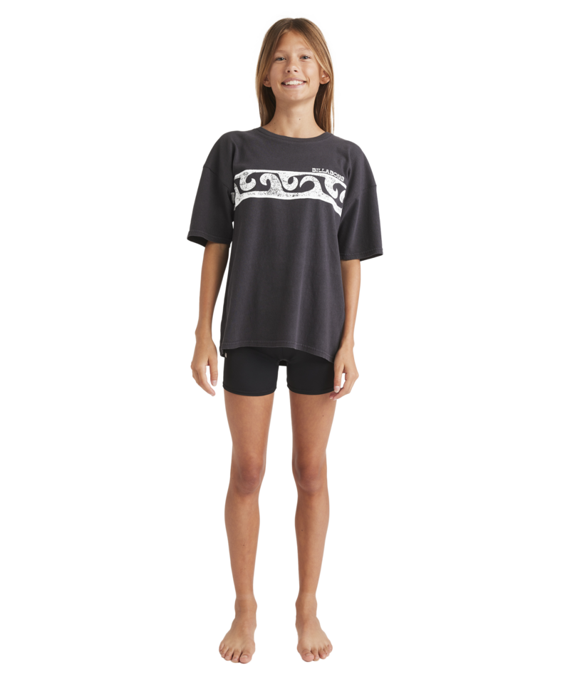 Billabong Wave Fade Jnr Tee in OFF BLACK
