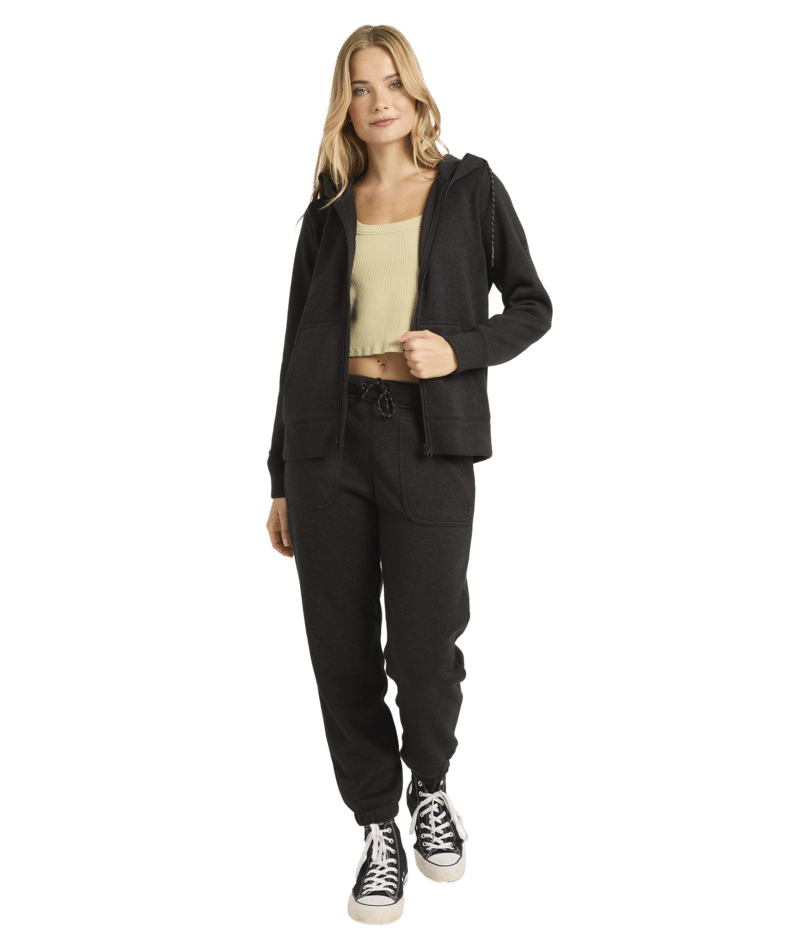 Billabong Boundary Zip Up in BLACK HEATHER
