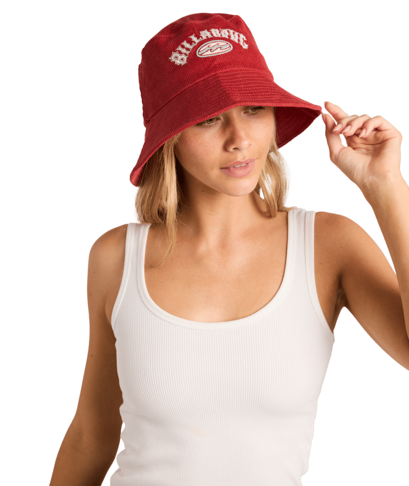 Billabong Living 73 Bucket Hat in RED CRUSH