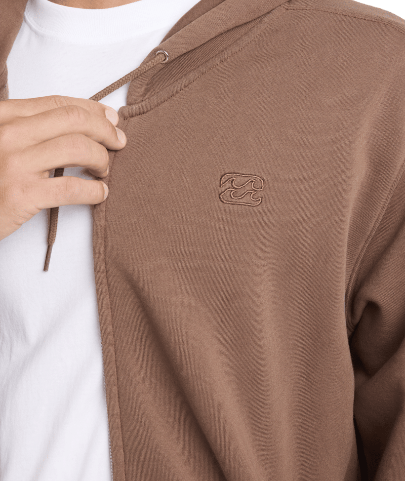 Billabong Premium Ww Zip Thru Hood in MOCHA