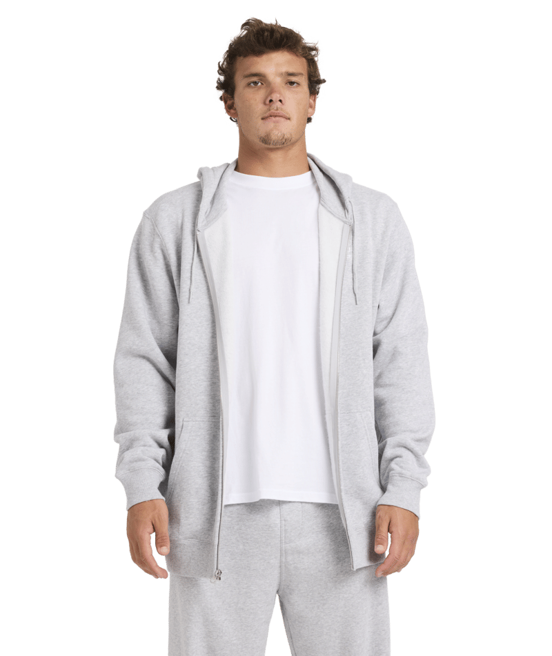Billabong Premium Ww Zip Thru Hood in LIGHT GREY HEATHER