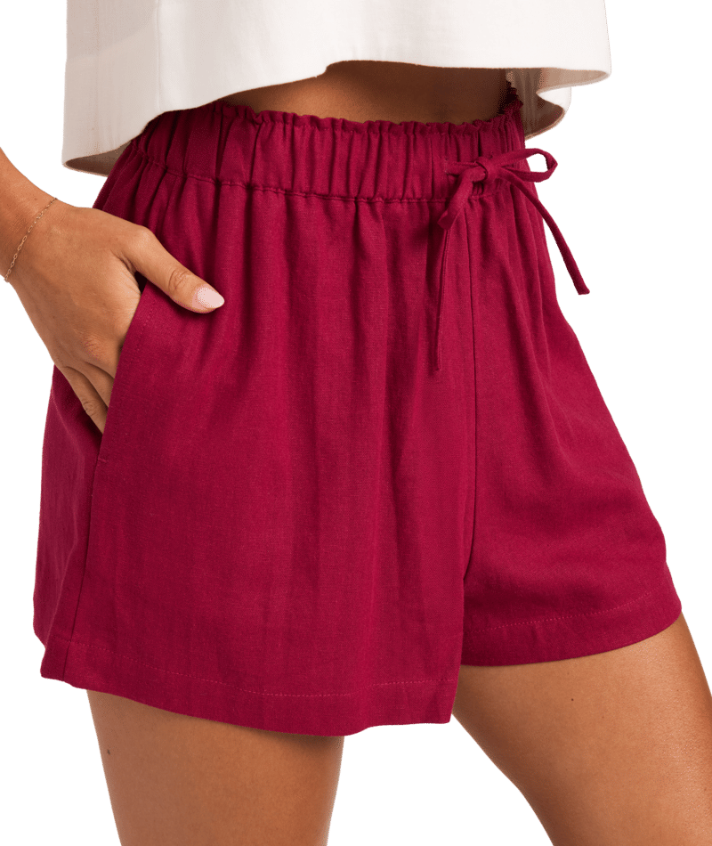 Roxy Place To Be Short in BEET RED