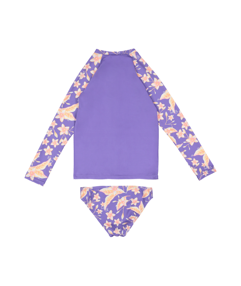 Roxy Plumeria Love Ls Lycra Set in DAHLIA PURPLE PLUMERIA LOVE