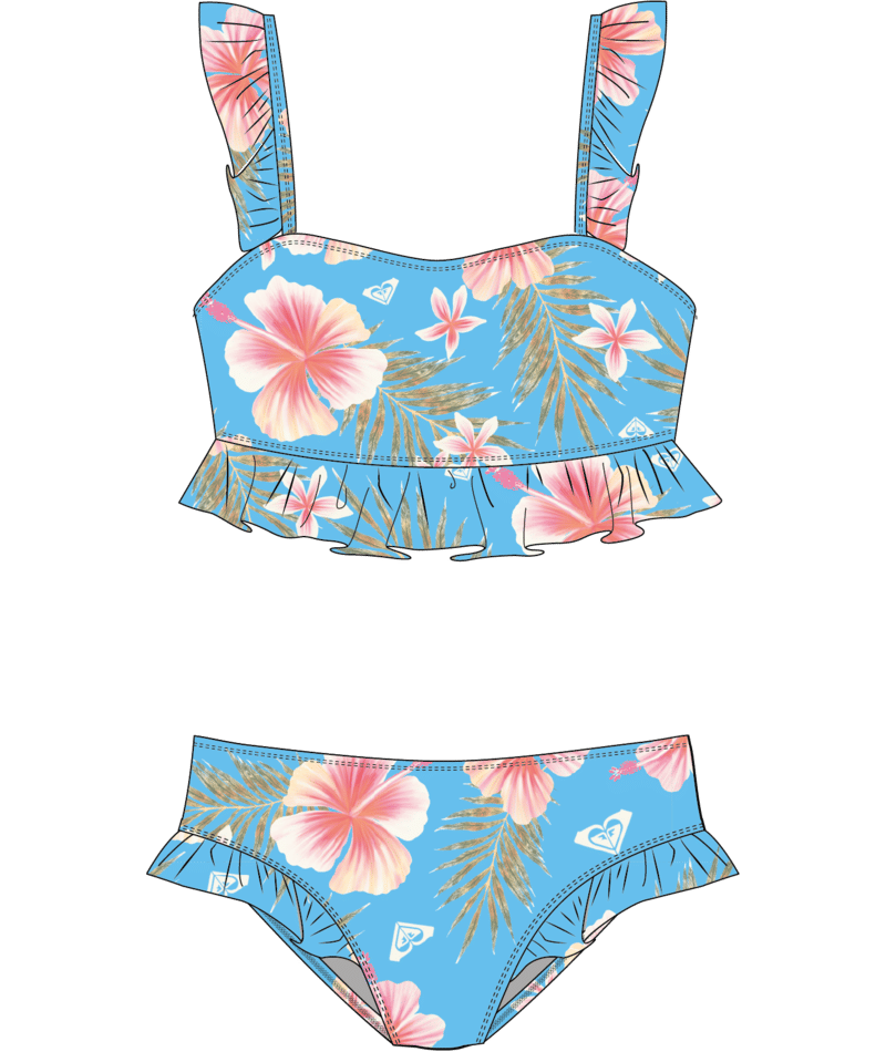 Roxy Hawayiha Crop Top Set in SPLISH SPLASH HAWAYIHA