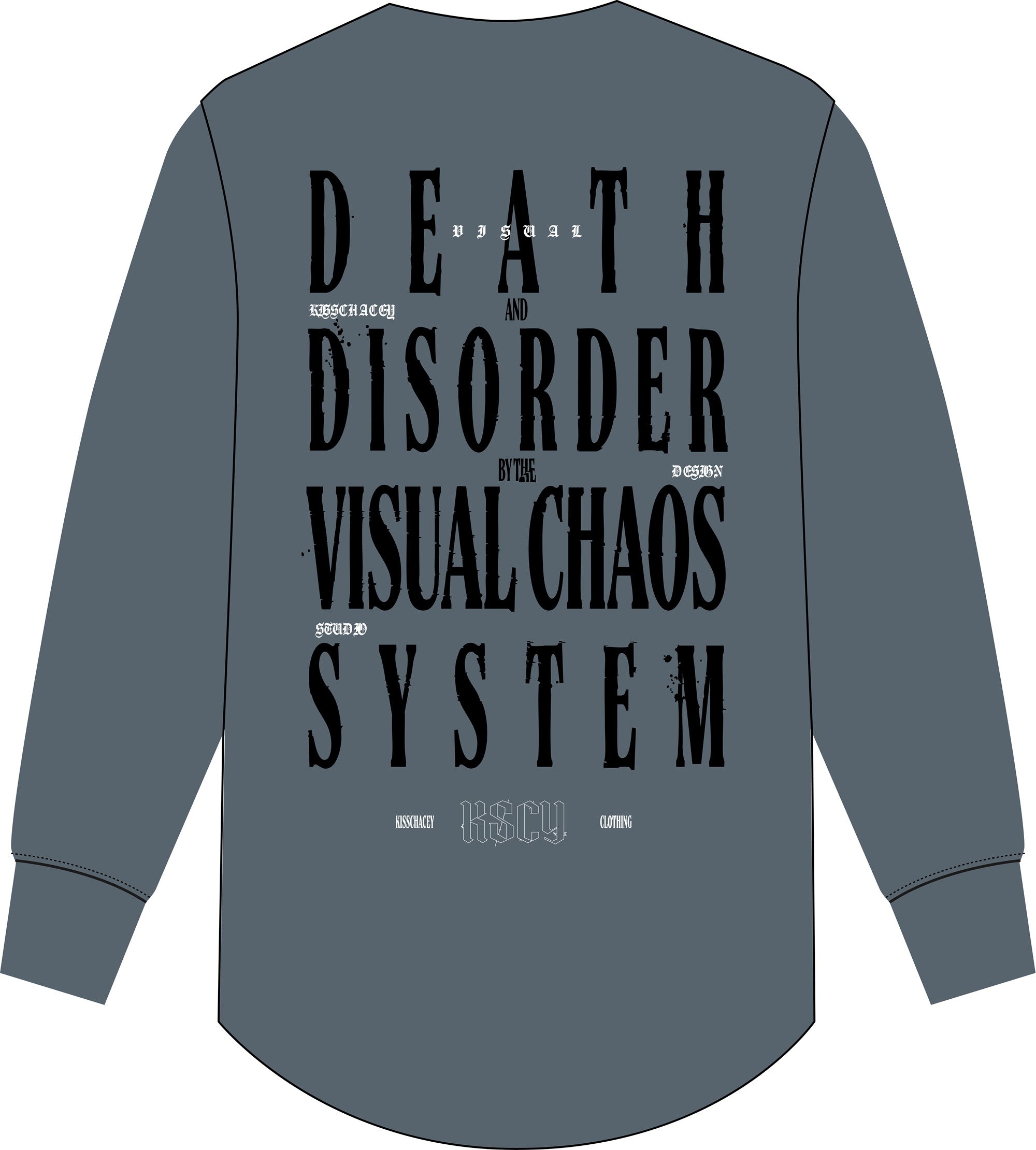 Kiss Chacey Rebellion Dual Curved Sweater in Pigment Stormy Weather
