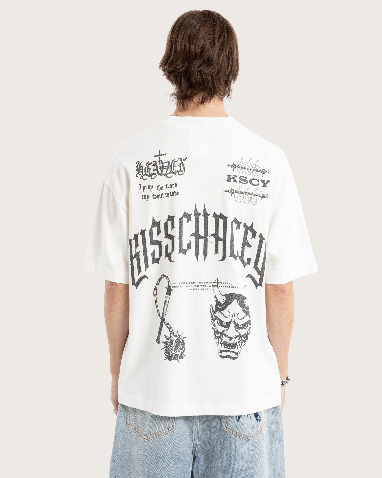 Kiss Chacey Abyss Street Tee in Natural White