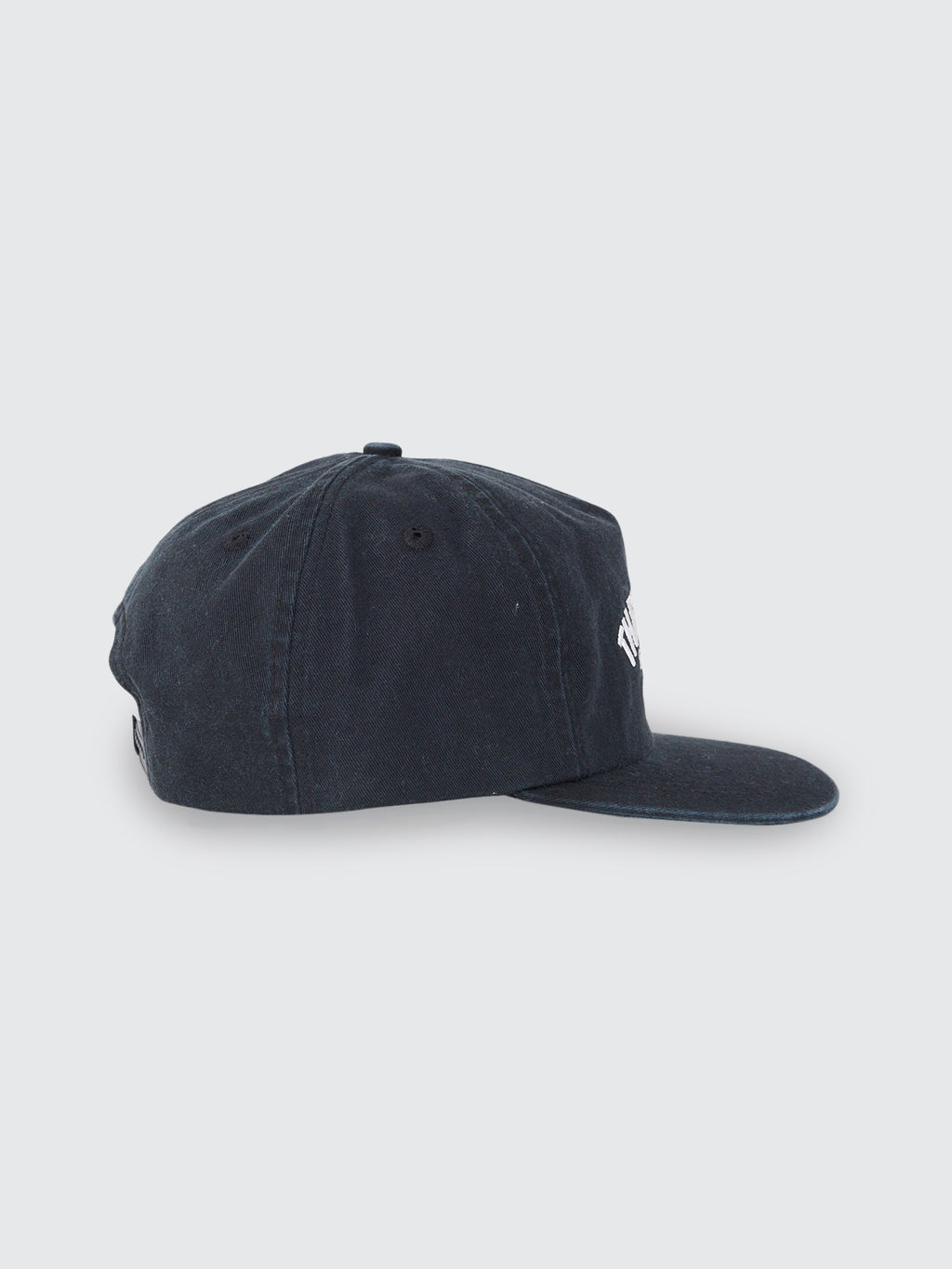 Thrills Co Hard Knocks College 5 Panel Cap - Black in Black