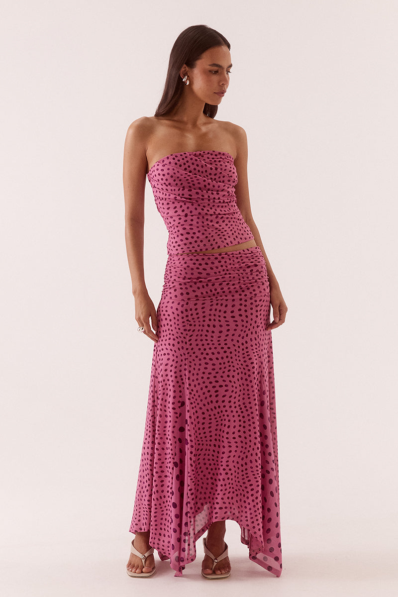 Sovere ZURI STRAPLESS TOP - MAUVE in MAUVE