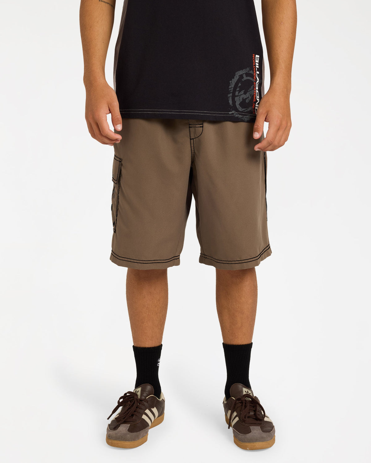 Billabong Mens Throw On 22" Boardshorts in GRAVEL