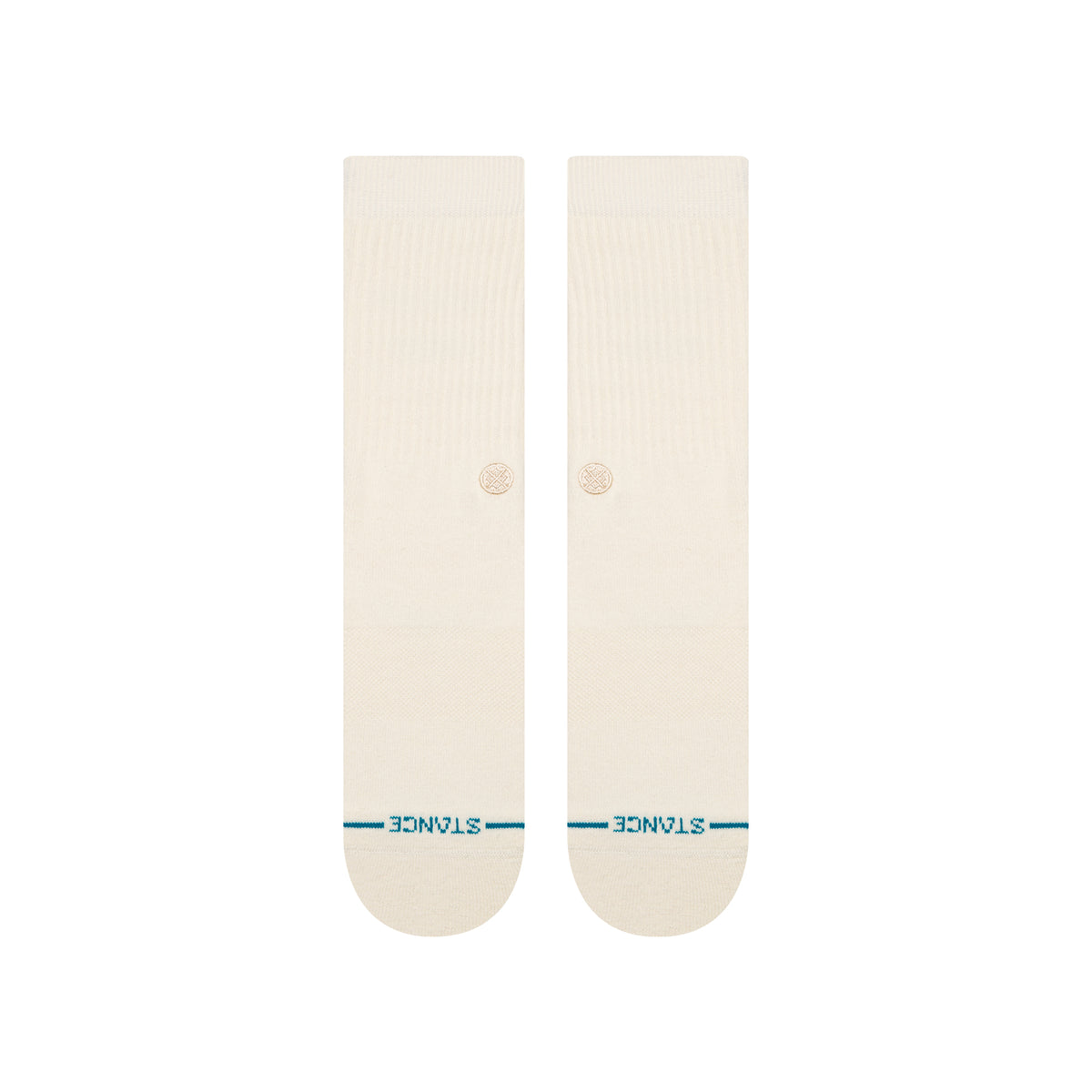 Stance ICON ORGANIC CREW SOCKS - WHITE in CANVAS
