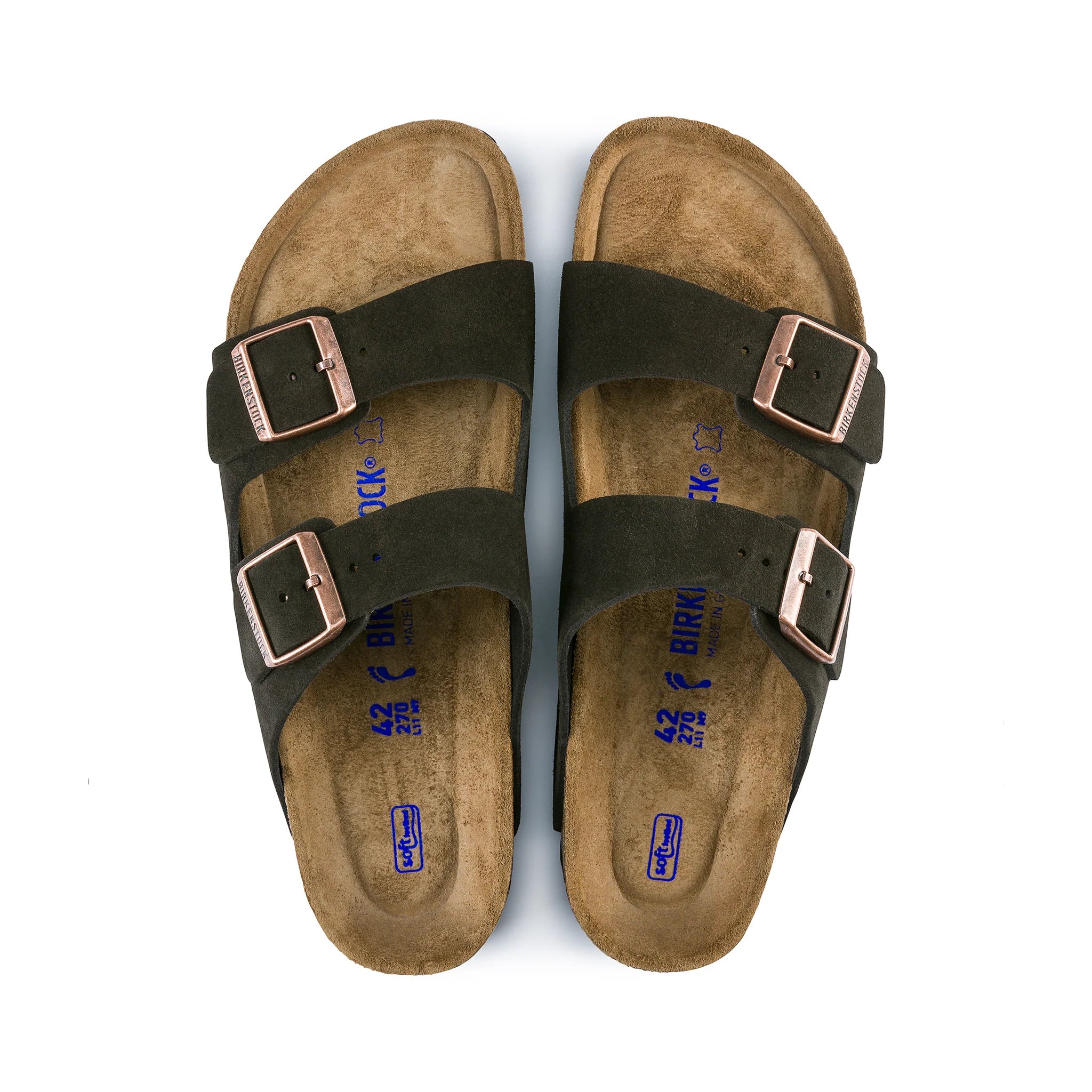 Birkenstock Arizona Sfb Mocca Suede Leather Regular