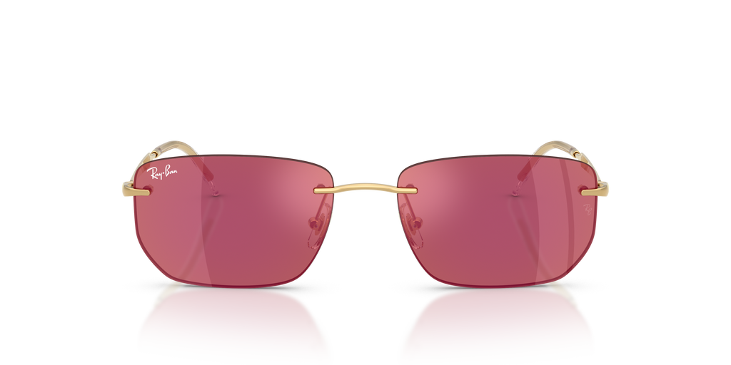 Ray-Ban® ARISTA DARK VIOLET MIRROR RED in Arista Gold