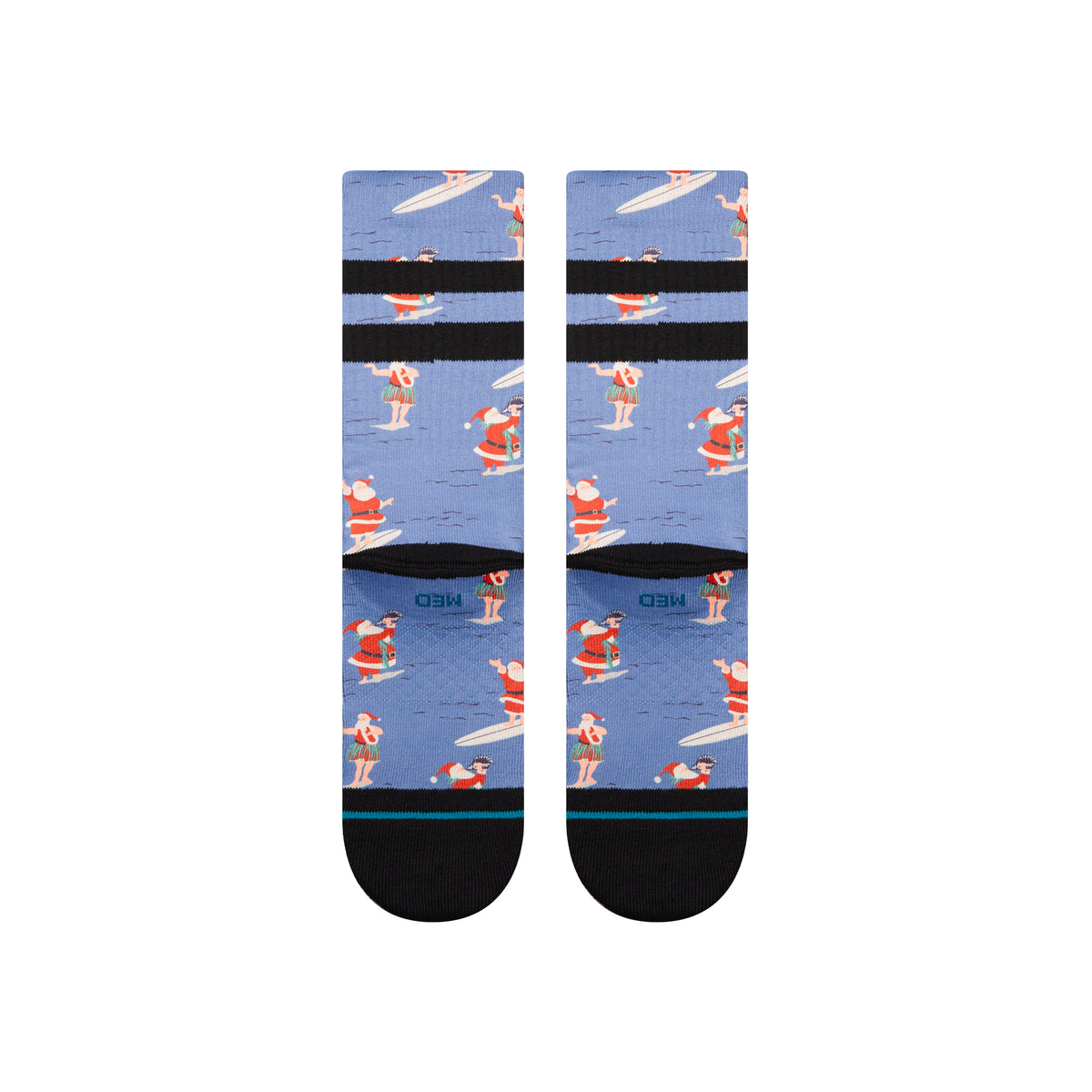 Stance SURFING SANTA CREW SOCKS in BLUE